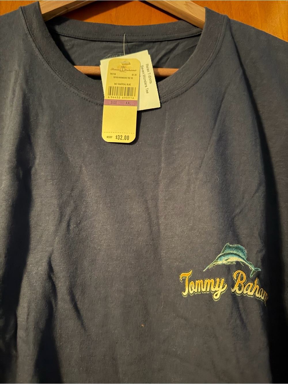 Tommy Bahama Navy Graphic '7 Wonders of the World' Tee